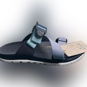 Chaco Women's Black and Gray Sandals with Teal Strap Accent